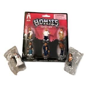 Vintage 2002 Homies Series #4 DGA Collectibles 6 Figure Blister Pack